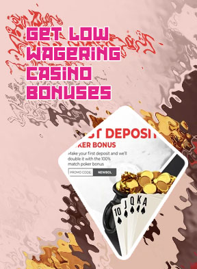 Low wager casino bonus